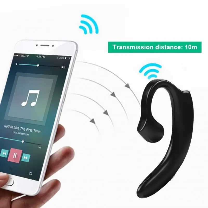 Мини беспроводные наушники для телефона Bluetooth 4 1 с крючком портативные