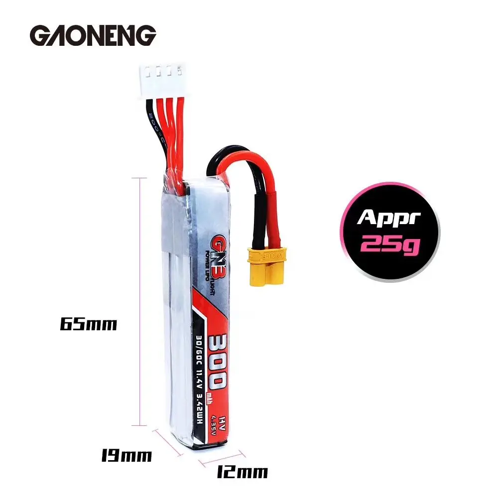 1 шт./2 шт. Gaoneng 11 4 V 300mAh 30C/60C 3S HV 35 Lipo батарея XT30 разъем для полной скорости