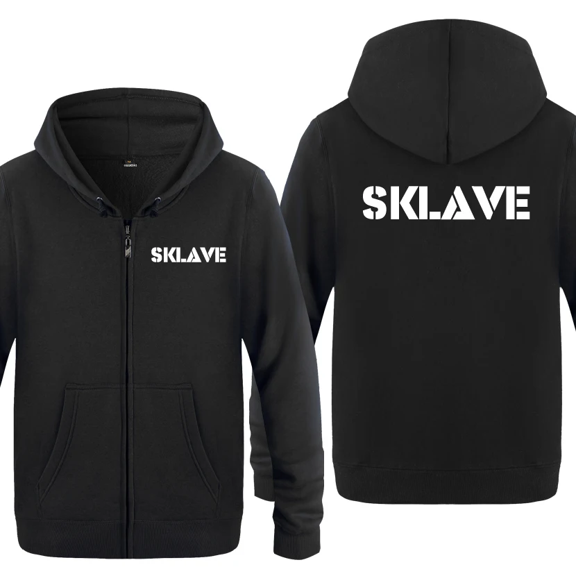 Sklave креативные толстовки с надписью мужские 2018 флисовые кардиганы на молнии