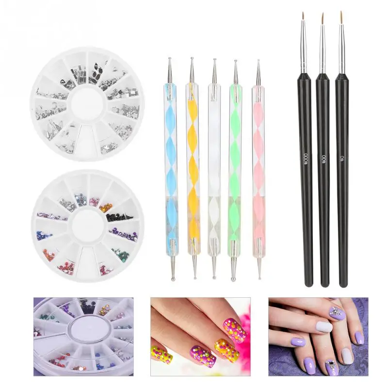 Профессиональный Nail Art Brush Set Рисование линий Pen польский Маникюр комплект