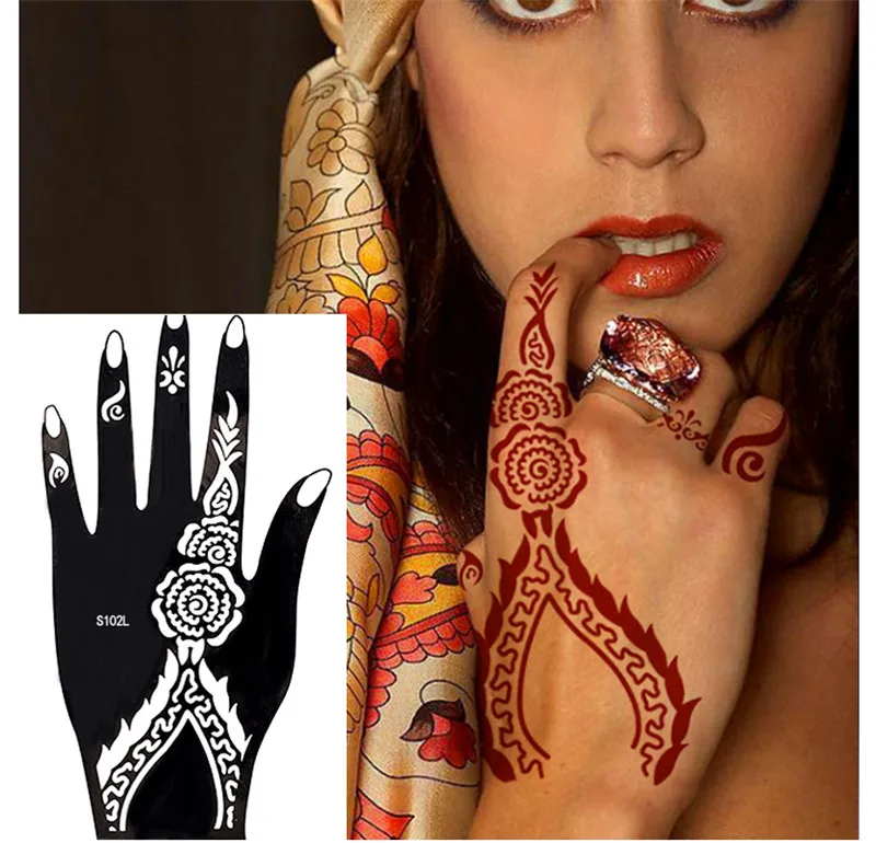 Rakado 1 шт. Сексуальная кружевная черная хна временная татуировка наклейка женский