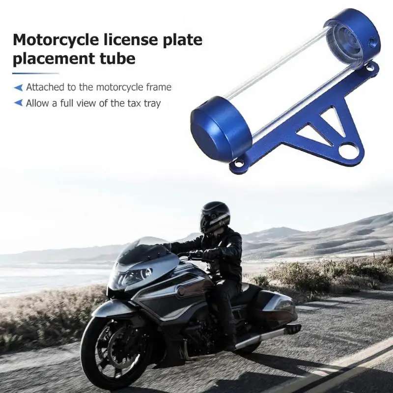 Motorcycle Tax Disc Holder Cylindrical Tube with Hexagon Key Tool Waterproof Black Paper Plate Placement Supply | Автомобили и