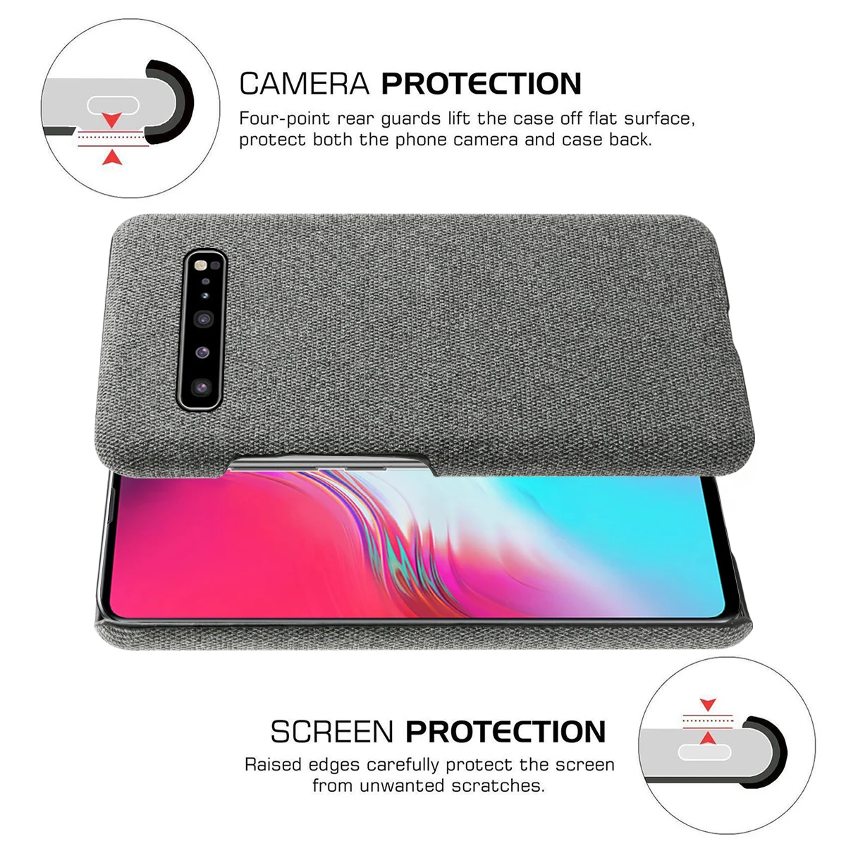 Чехол для Samsung Galaxy S10 чехол S10e Plus тонкий из ткани устойчивый к царапинам Жесткий
