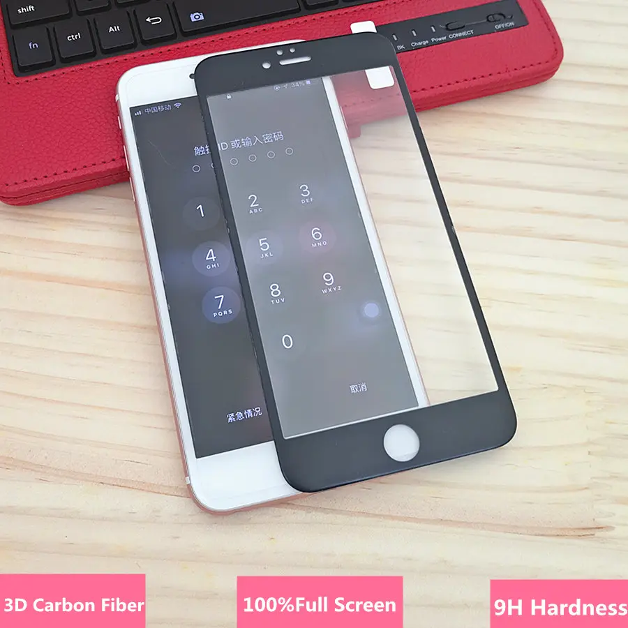 3D углеродное волокно полноэкранное закаленное стекло для iphone X Защитная пленка