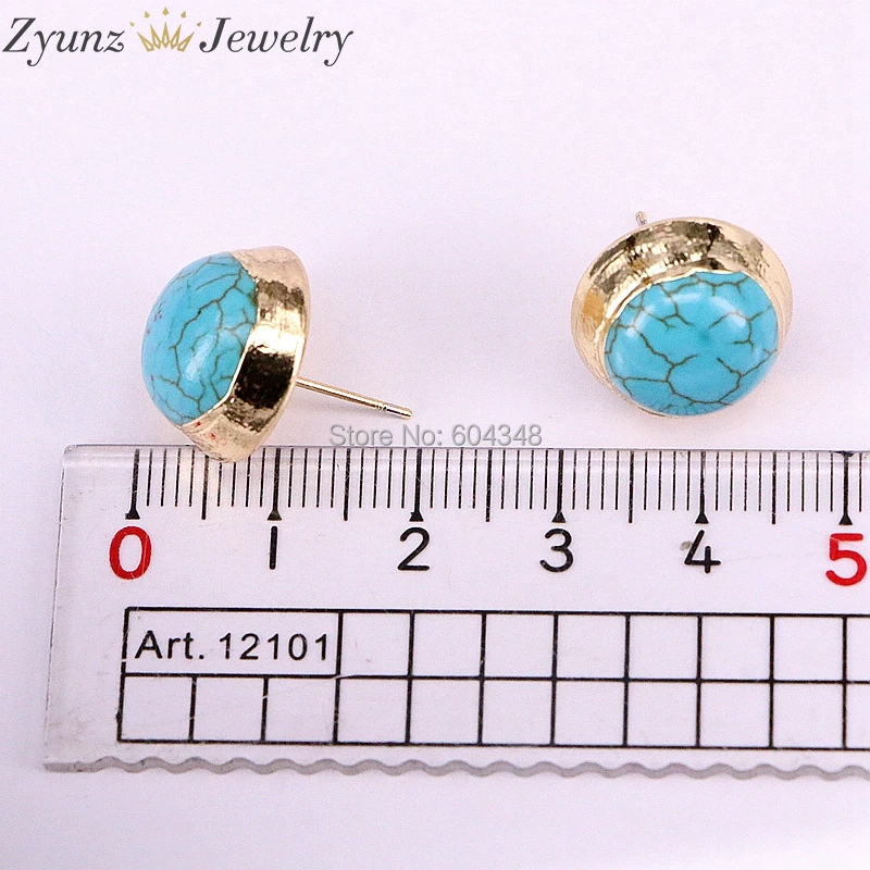 Серьги из пресноводного жемчуга/коралла/howlite с золотым покрытием 5 пар ZYZ335-6743 |