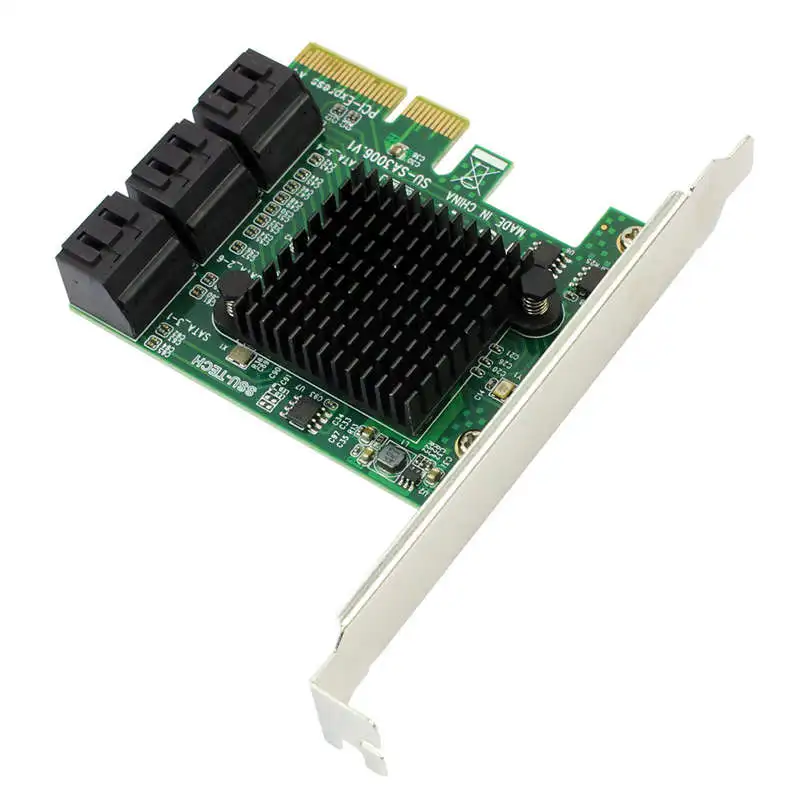 Pcie к Sata карта Pci-E адаптер Pci Express Sata3.0 расширения 4 порта Iii 6G для Ssd Hdd Ipfs Mining |