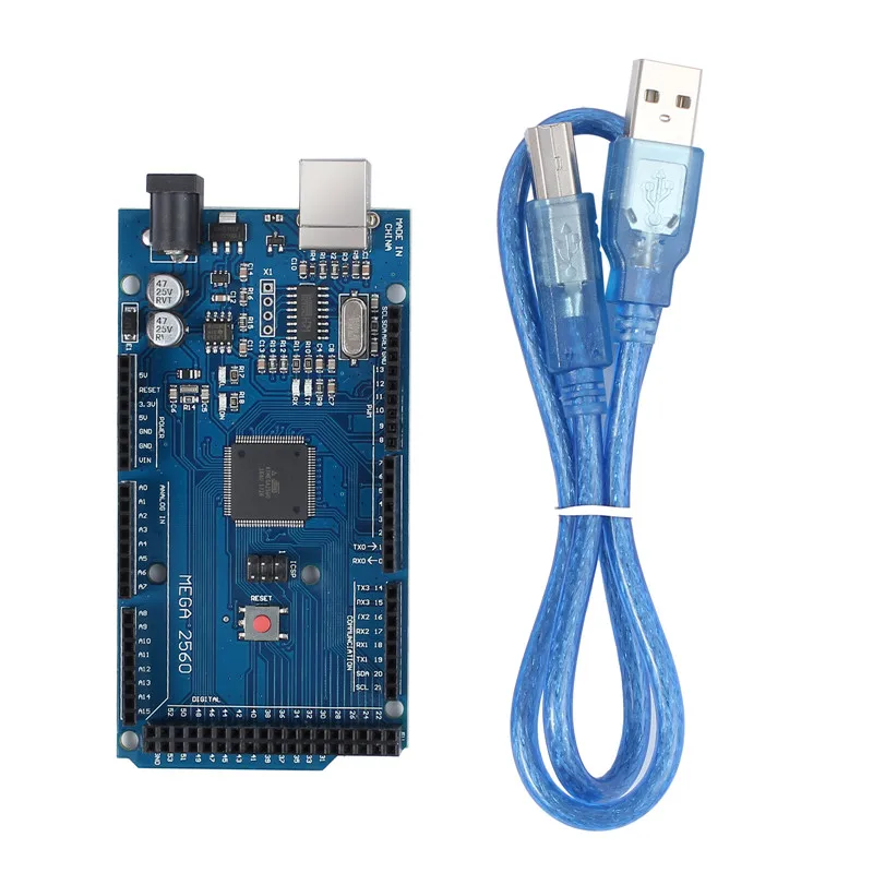 Новая плата 2560 R3 Mega2560 (ATmega2560-16AU CH340G) совместимая с arduino USB-кабелем 1 шт. |