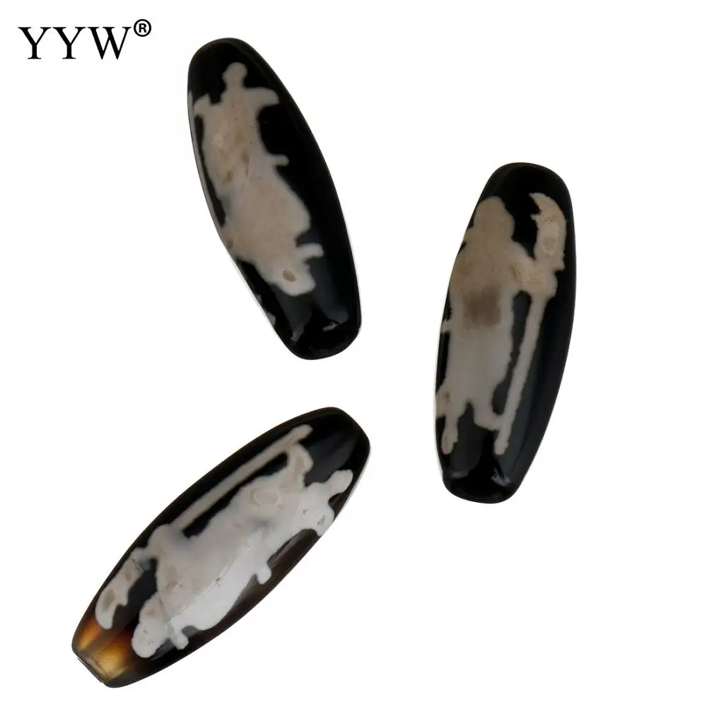 5 шт./лот натуральный Тибетский бисер Guan Yu Agat Dzi для изготовления браслета сделай