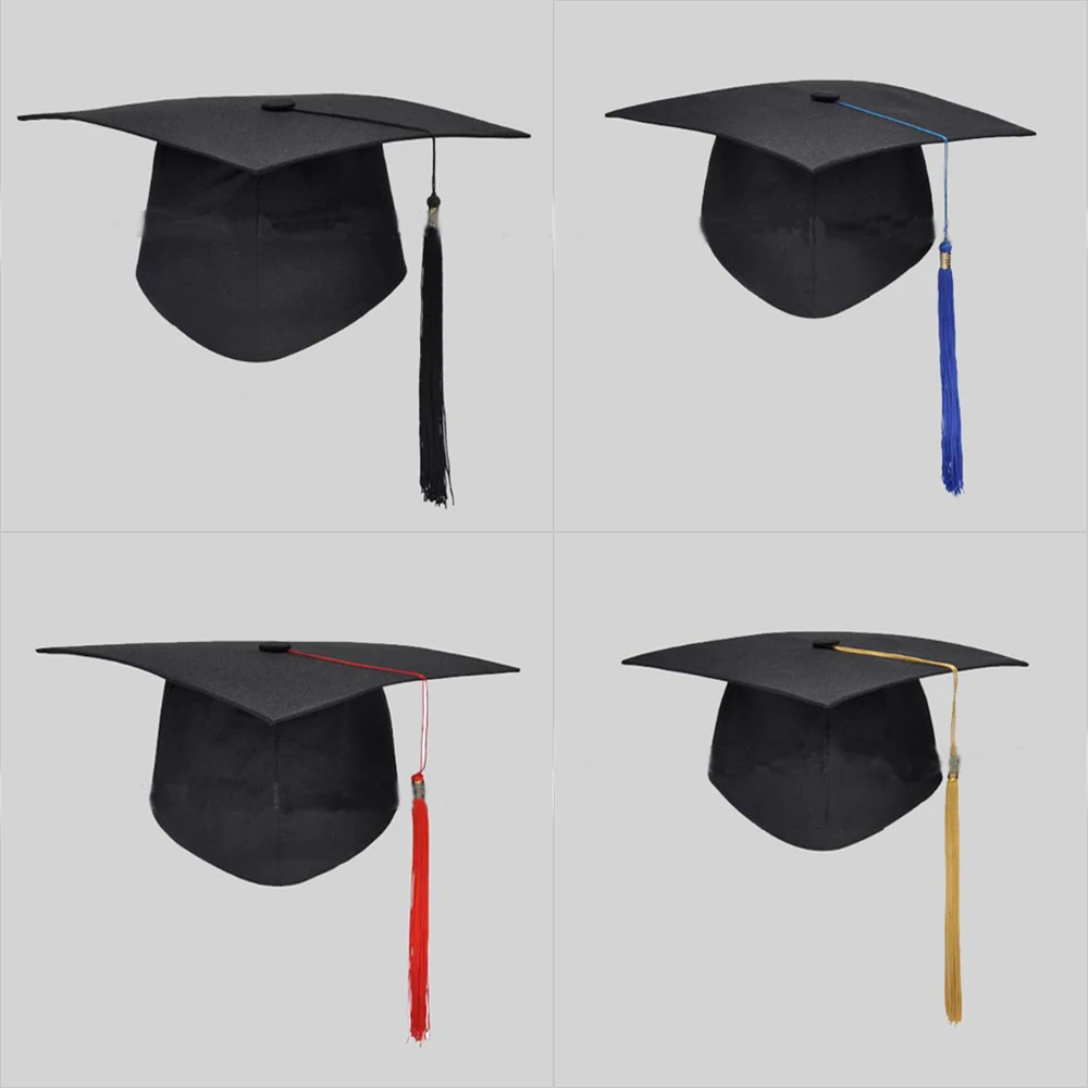 

New High Quality Adult Bachelor Graduation Caps Hat with Tassels for Graduation Ceremony Party Supplies