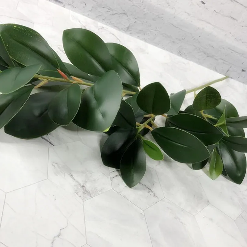 100P поддельные зелени Peperomiate Trophylla ветка искусственный зеленый Peperomia завод три