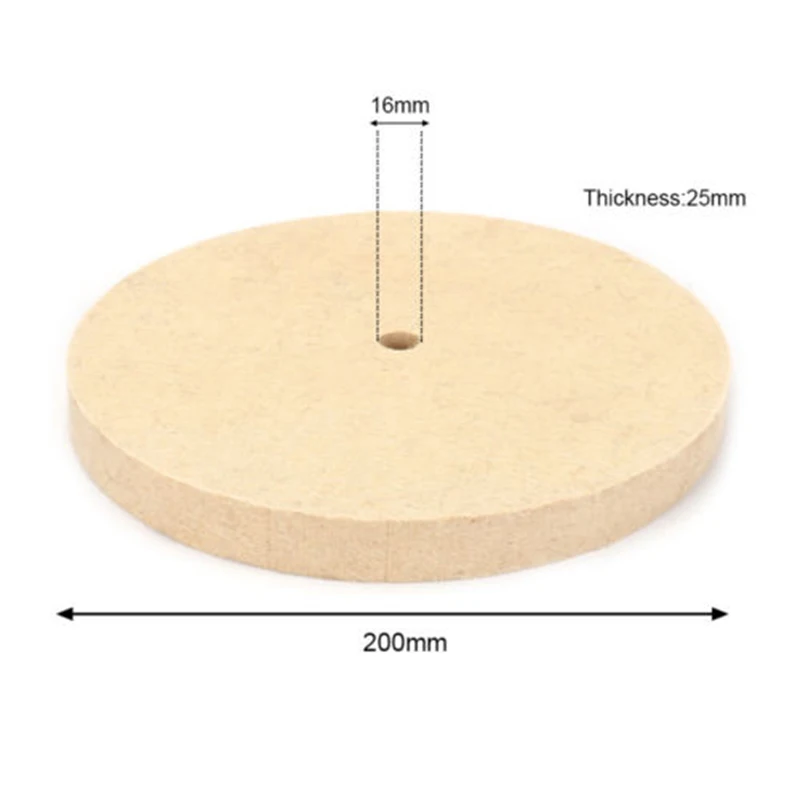 1 шт. 8 дюймов 200 мм шерстяные полировальные диски угловая шлифовальная машина
