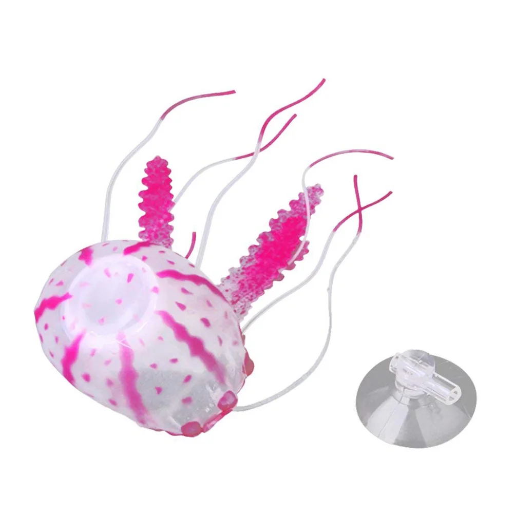 6 шт. Искусственный Медузы розовый аквариум Декор плавающая имитация медуз