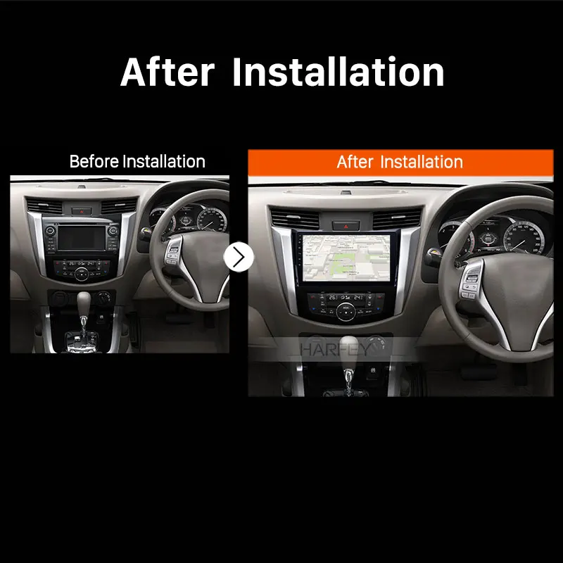 Автомагнитола Harfey Android 10 0 GPS для Renault Alask 2011-2016 Nissan NAVARA Frontier NP300 сенсорный экран 1