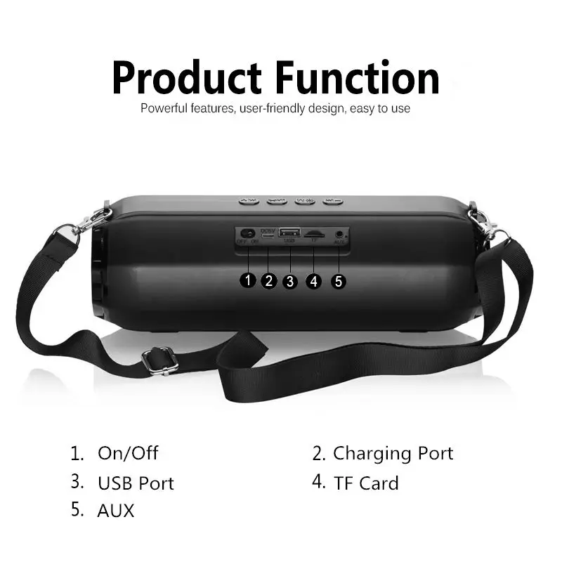 Открытый Портативный беспроводной Bluetooth динамик Стерео большой мощности 10 Вт