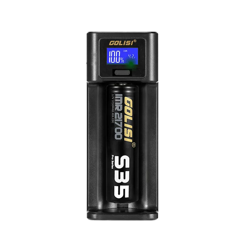 Зарядное устройство LEORY Golisi I1 с usb портом ЖК дисплей для литий ионных/Ni MH/Ni cd