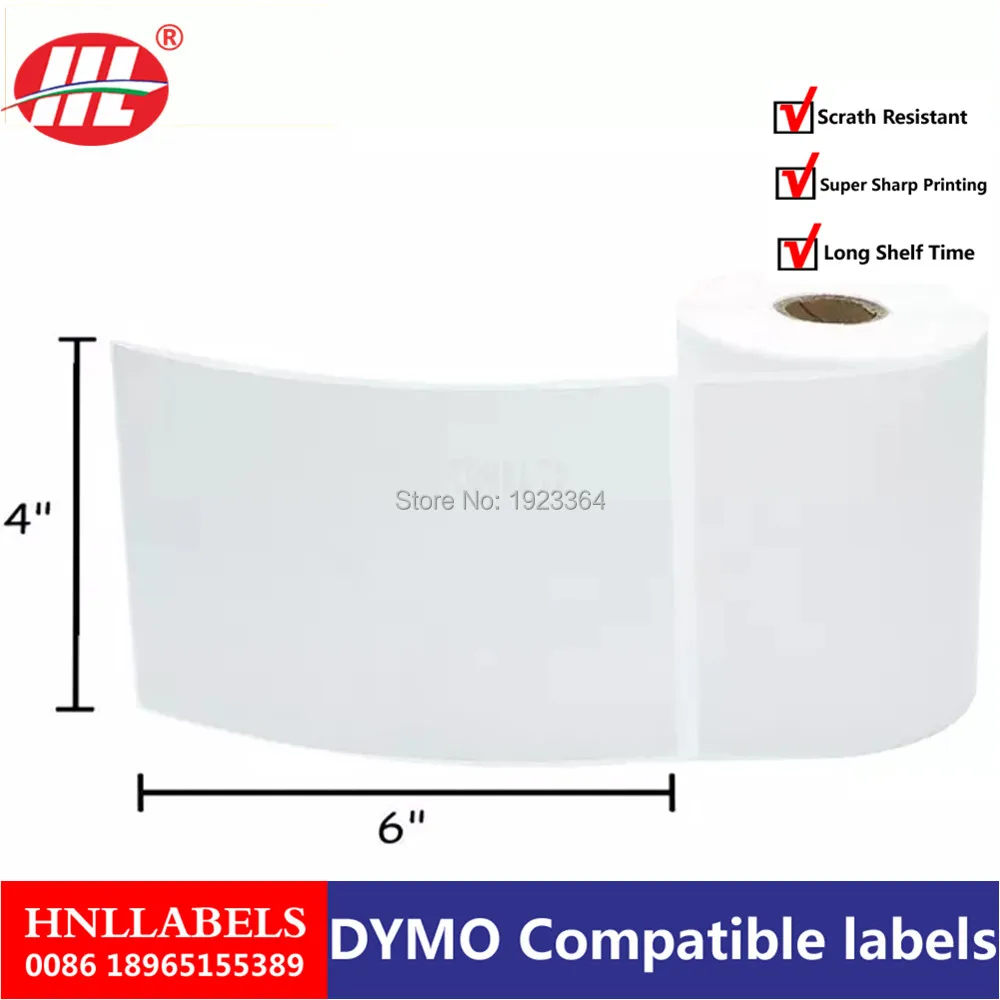 50X Dymo Ленточные этикетки от dymo 1744907 совместимость 4 &quotx 6&quot DYMO 104 мм * 159 220