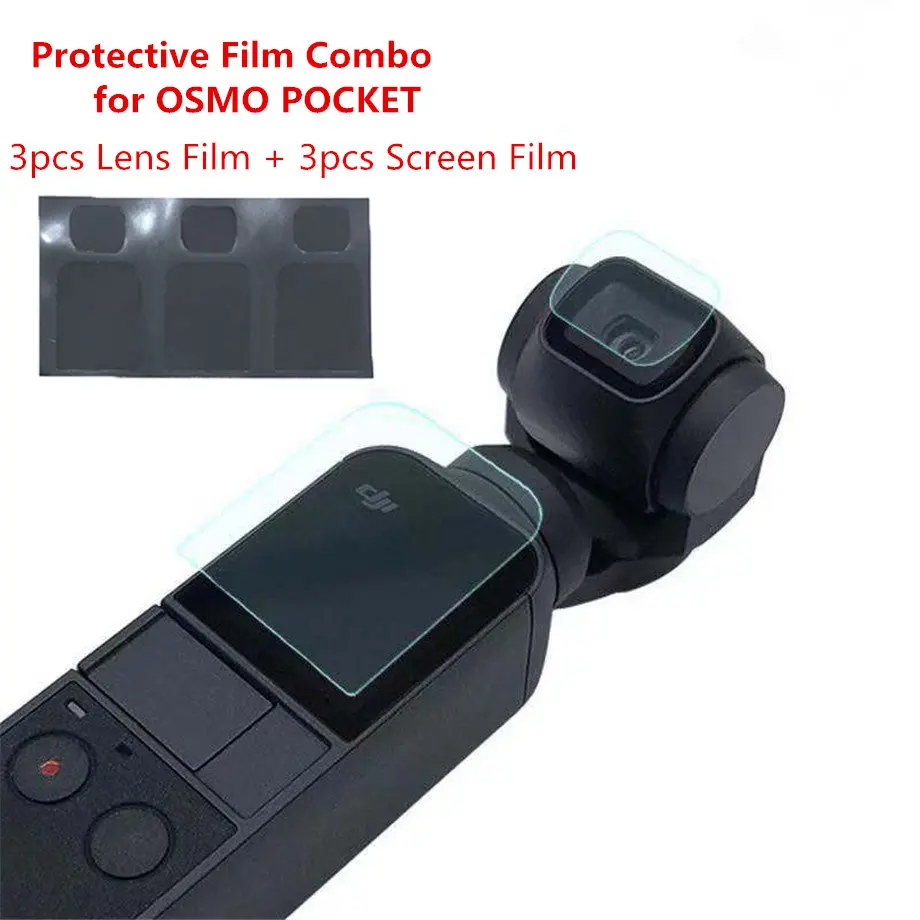 3 шт. + Защитная пленка для объектива камеры DJI OSMO Pocket Gimbal Camera и аксессуары