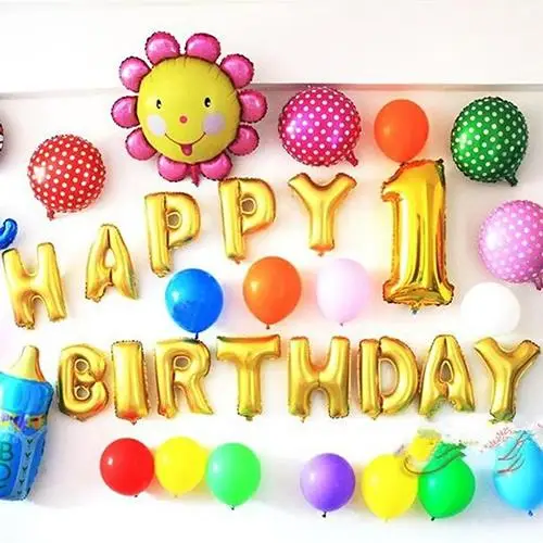 1 комплект серебристого золотого письма с поздравлениями днем рождения