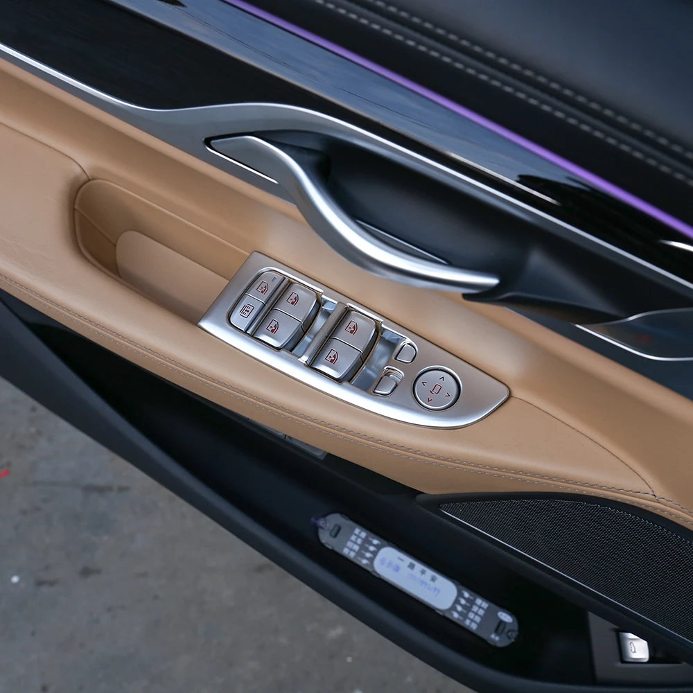 

4 шт., хромированные кнопки для стеклоподъемника BMW 7 серии 730i 740i 2016-2017