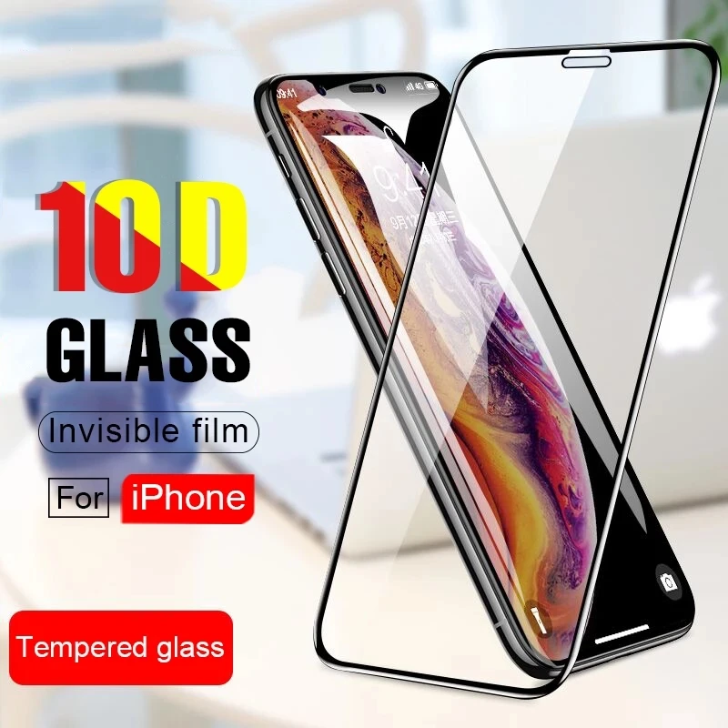 10D Full Glue Glass for iphone xs max x xr xs protective glas on the apple iphonee 10 10r 10s xsmax sx rx screen protector film