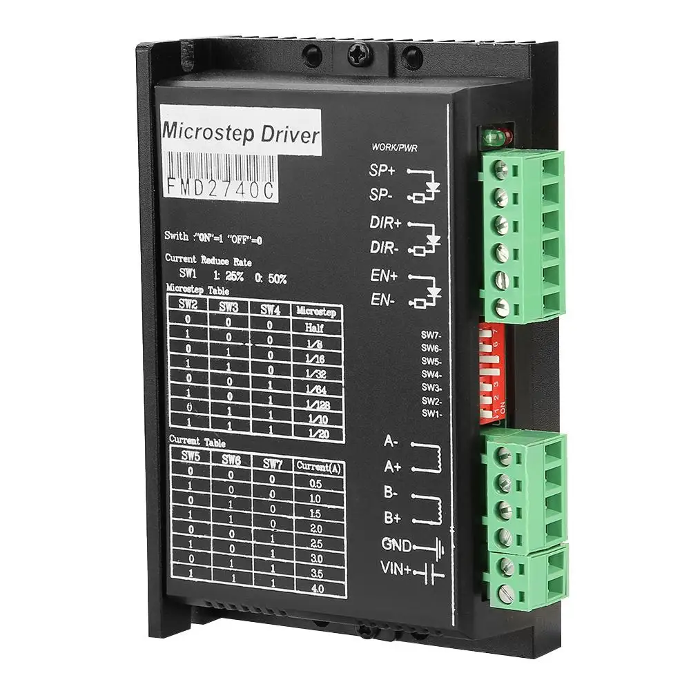 Драйвер шагового двигателя FMD2740C ЧПУ 2 фазный шаговый мотор драйвер 50VDC 4A 128