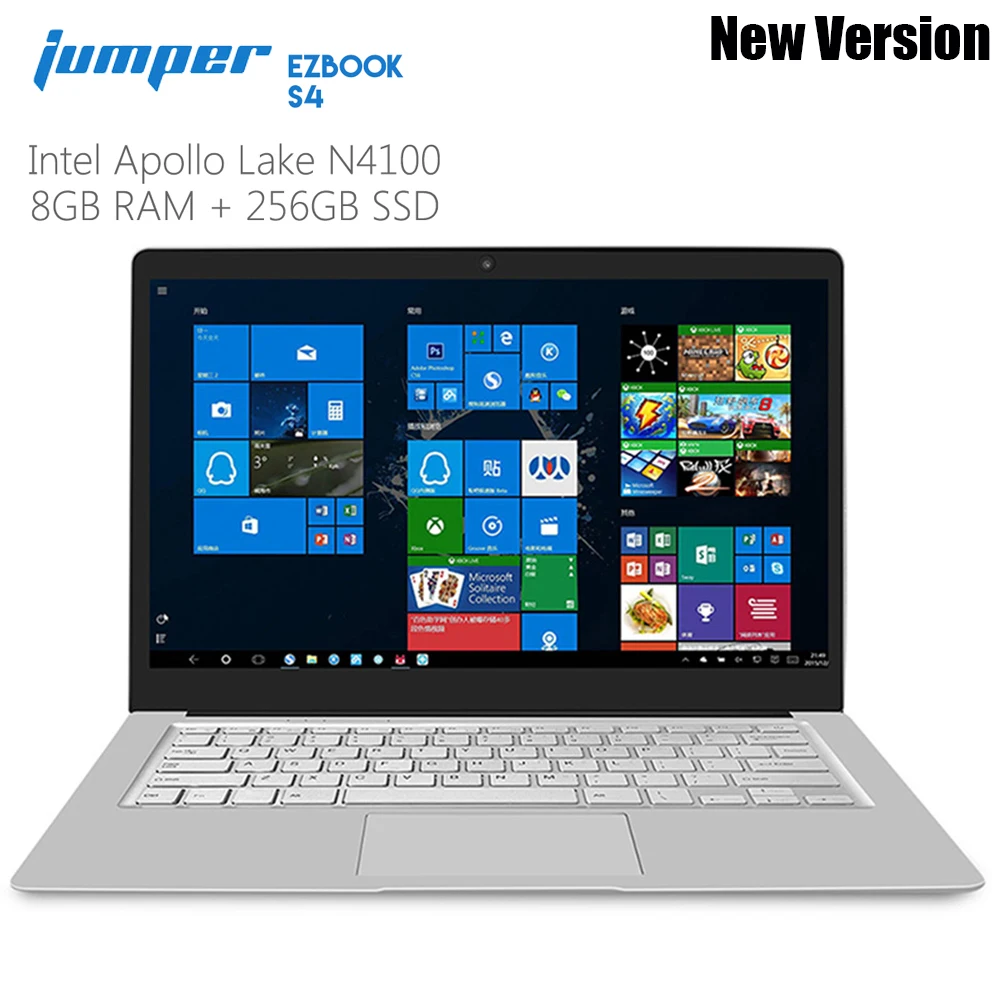 Джемпер EZbook S4 ноутбук 8 Гб Оперативная память 256 ГБ SSD 14 0 дюйма Windows 10 Intel Apollo Lake N4100 4