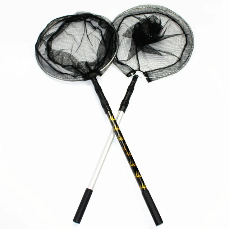 Aluminum/iron Alloy 4 Sizes Retractable Fishing Net Long Handle Telescopic Fish Catching Landing Nets Gear For Fly | Спорт и