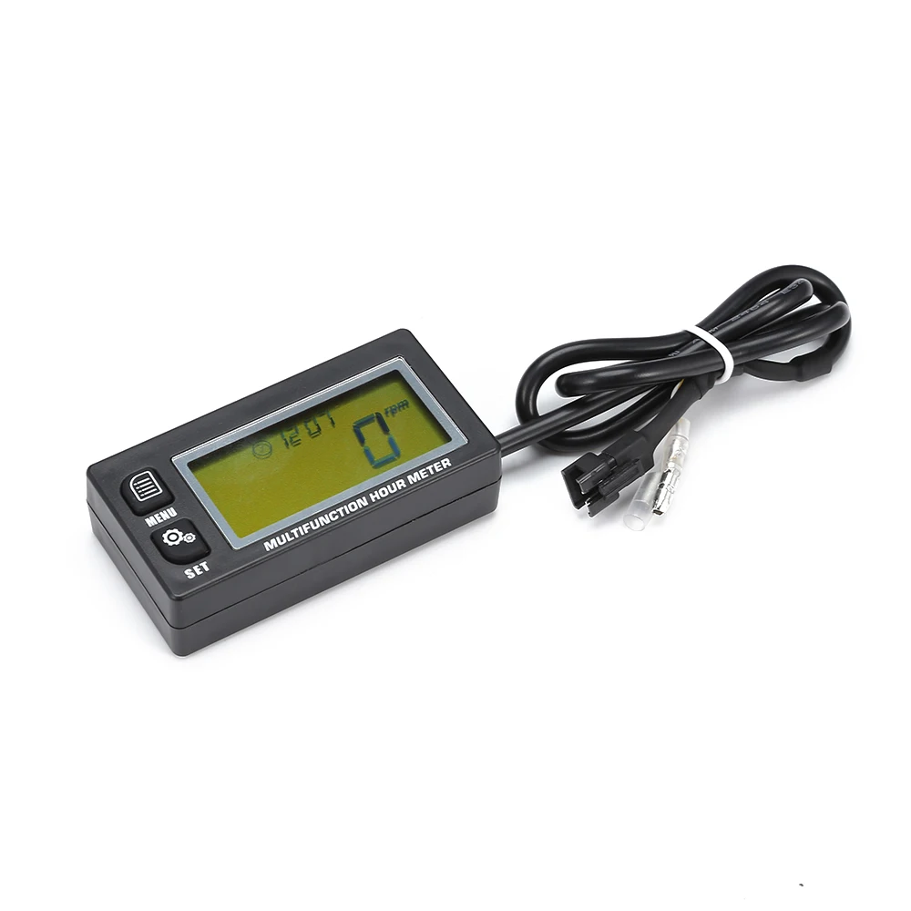 HM028 LCD Многофункциональный счетчик часов Тахометр для небольшого двигателя лодки