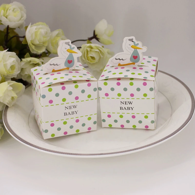 50 шт бумажная конфетница Детская душевая коробка для мальчиков и девочек подарок