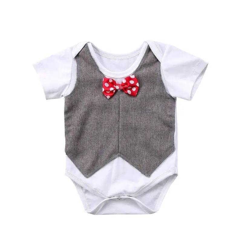 2019 Креативная одежда для новорожденных мальчиков джентльменов топ футболка