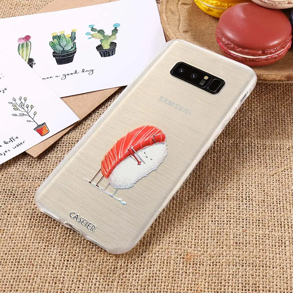 CASEIER чехол для телефона Samsung Galaxy S6 S7 Edge S8 Plus Note 8 мягкие ТПУ супер тонкие красивые