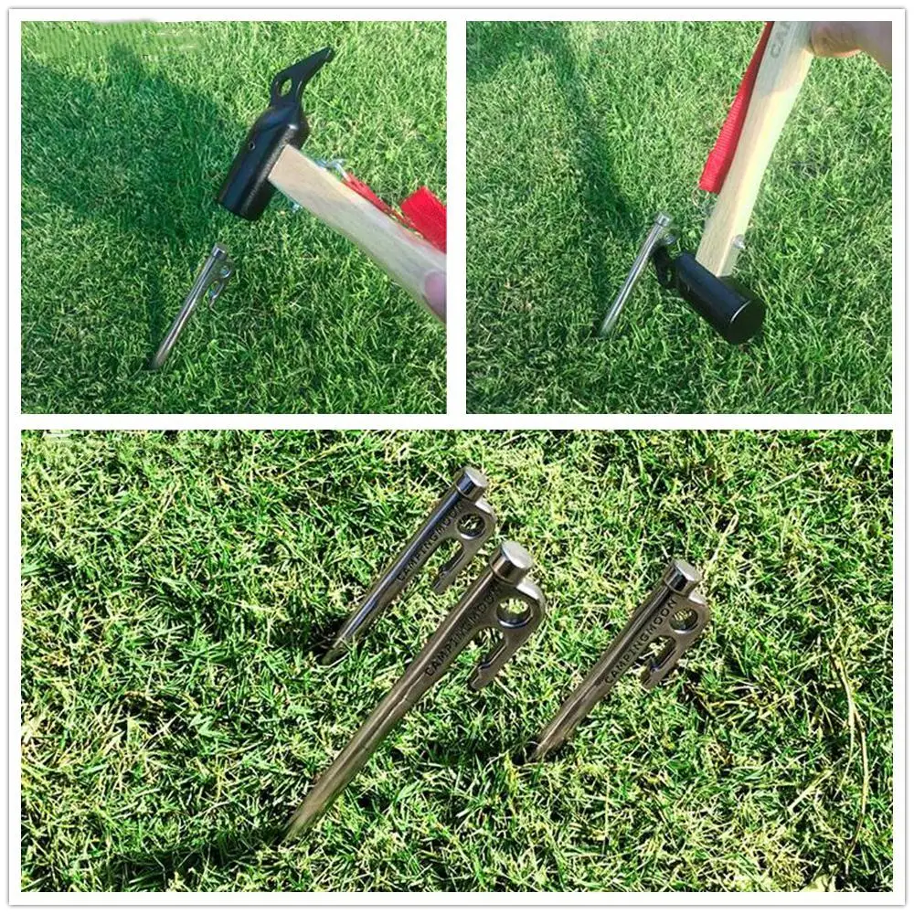 Mounchain 1Pc Tent Peg Stakes Nails High Strength Stainless Steel Accessories Nail length 20/ 26 /30/ 35/40 cm | Спорт и развлечения
