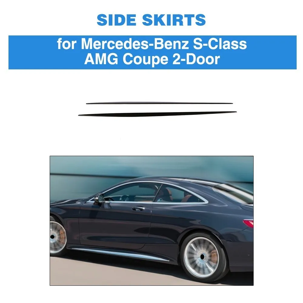 Боковая юбка наклейка из углеродного волокна для Mercedes Benz S500 S550 S560 S63 AMG S65 2 дверь 2014
