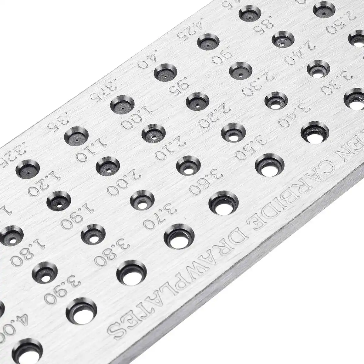 Вольфрамовая карбидная сталь Drawplates 52 круглые отверстия 20x5,5x0,5 см 0,26-4,10 мм проводка ничья пластина ювелирные инструменты и оборудование
