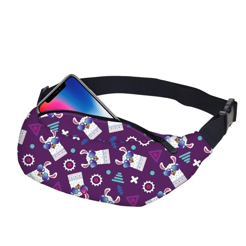 Deanfun женская сумка на талию с принтом лама водонепроницаемая для мужчин альпака