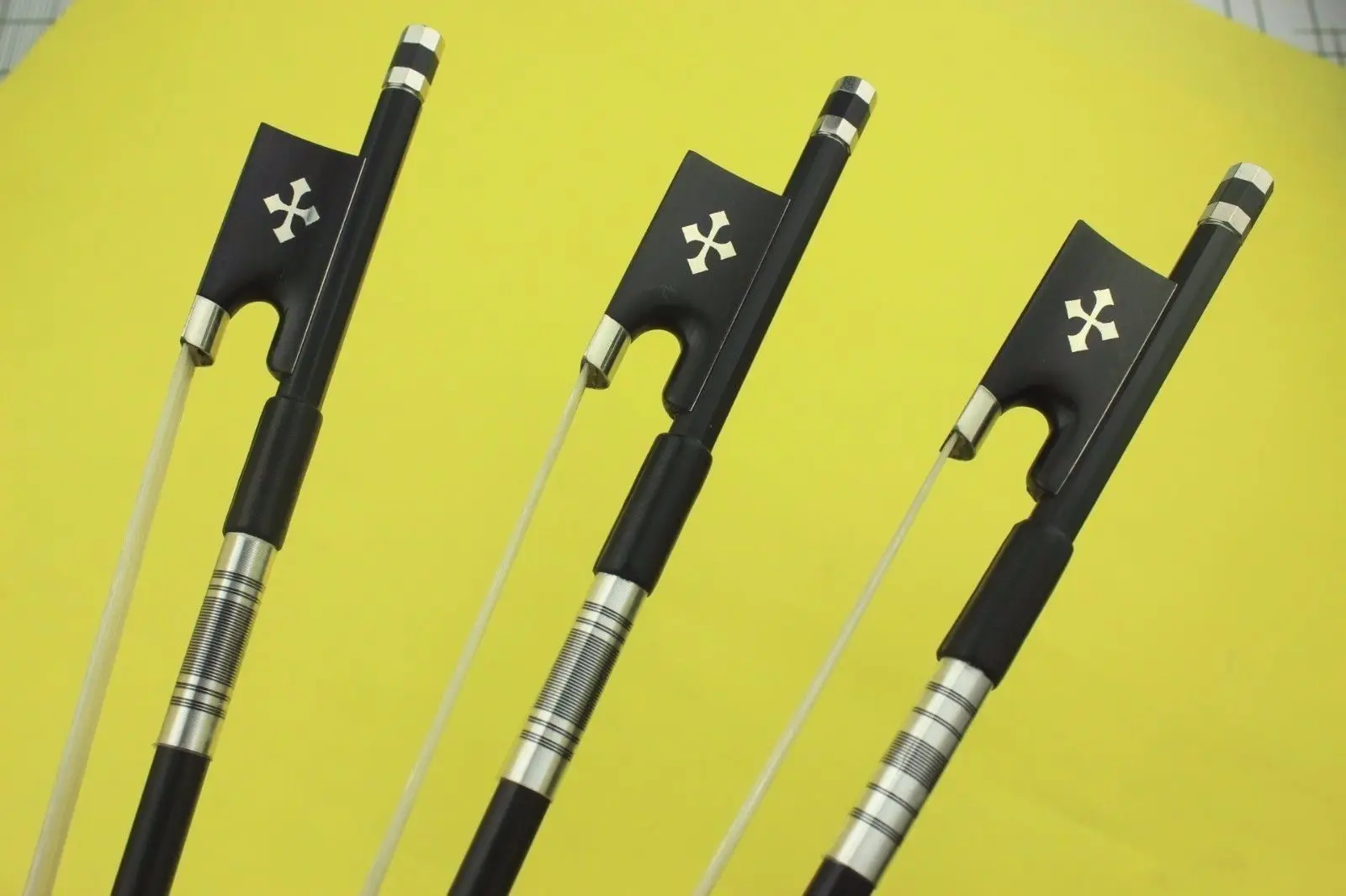 

8 pcs new PRO 4/4 Carbon fiber violin bows Ebony Frog Inlaid Cross