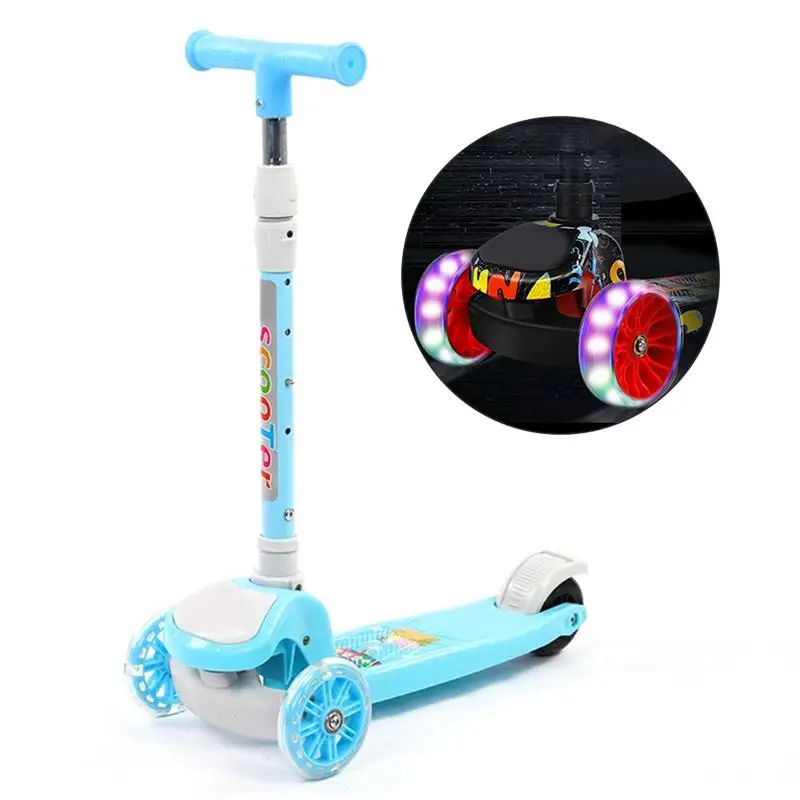 Детский складной скутер трехколесный с граффити уличные игрушки 15 лет|Самокаты| |