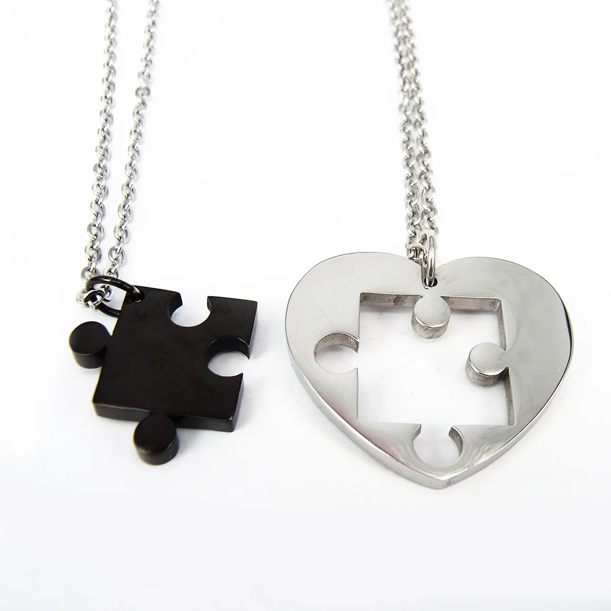 1 шт. крестообразное ожерелье головоломка из нержавеющей стали с сердечком в