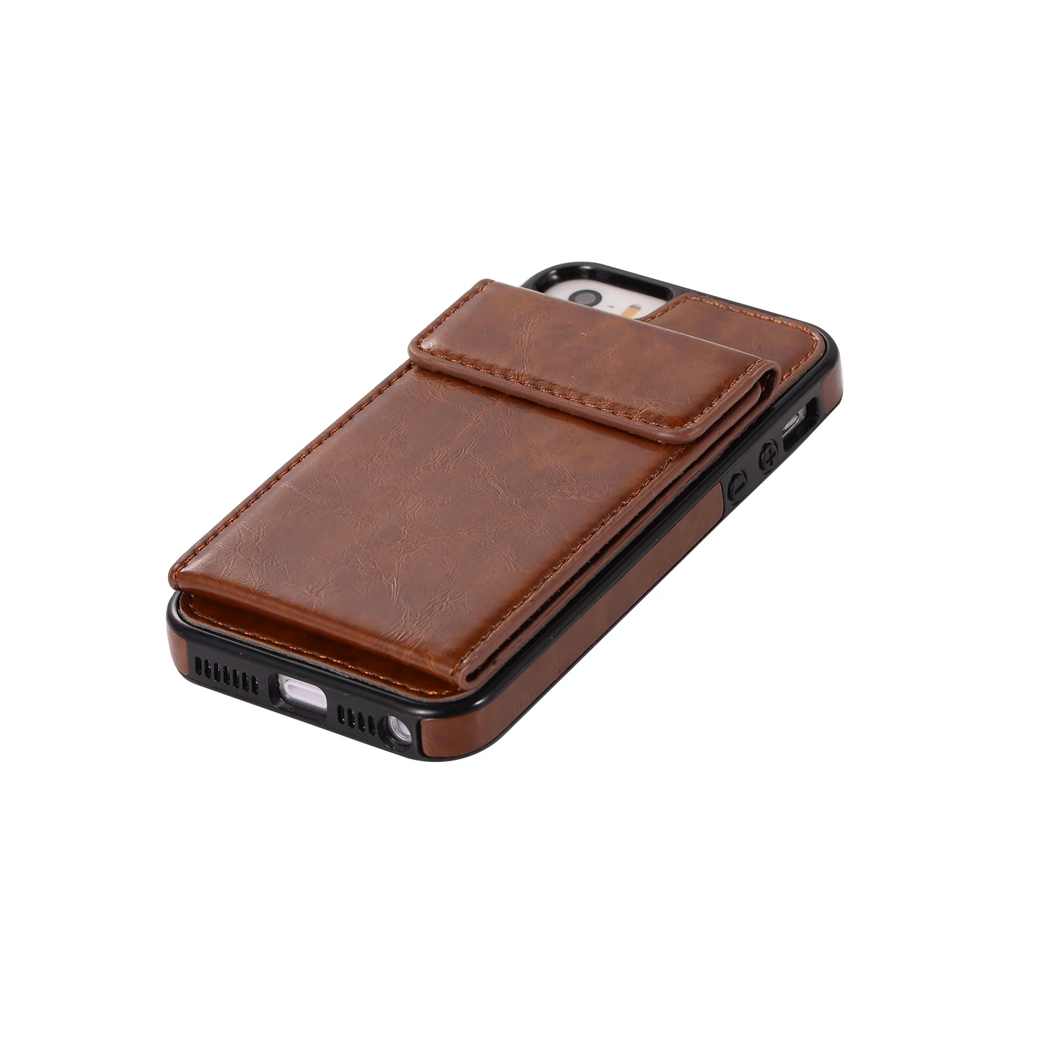 For iPhone SE 5SE 5 5S Phone Case Leather Anti-scratch Protective with Kickstand &amp Card Pocket for |