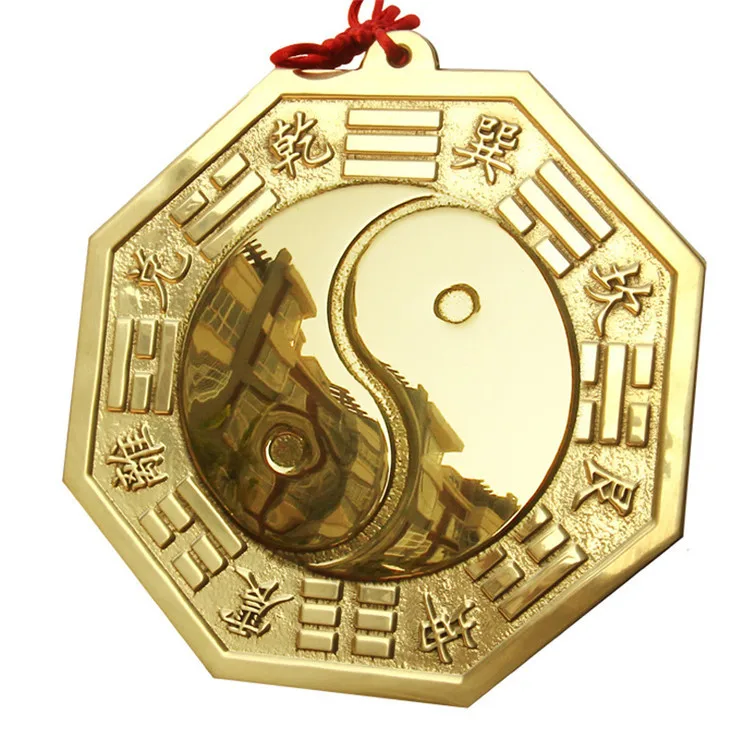 

Opening Copper Bagua Mirror Town House Pendant Convex Mirror Defends Concave Feng Shui Mirror Lucky Ornaments Tai Chi 8cm