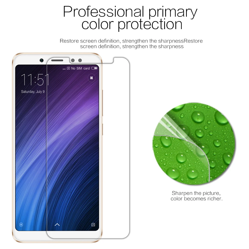 Защитная пленка NILLKIN для Xiaomi Redmi Note 5 прозрачная/матовая пластиковая мягкая