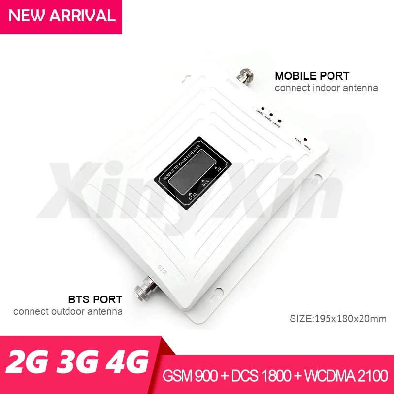 GSM репитер 2g 3g 4g усилитель сигнала сотовой связи 900 LTE 1800 UMTS 2100 трехдиапазонный для
