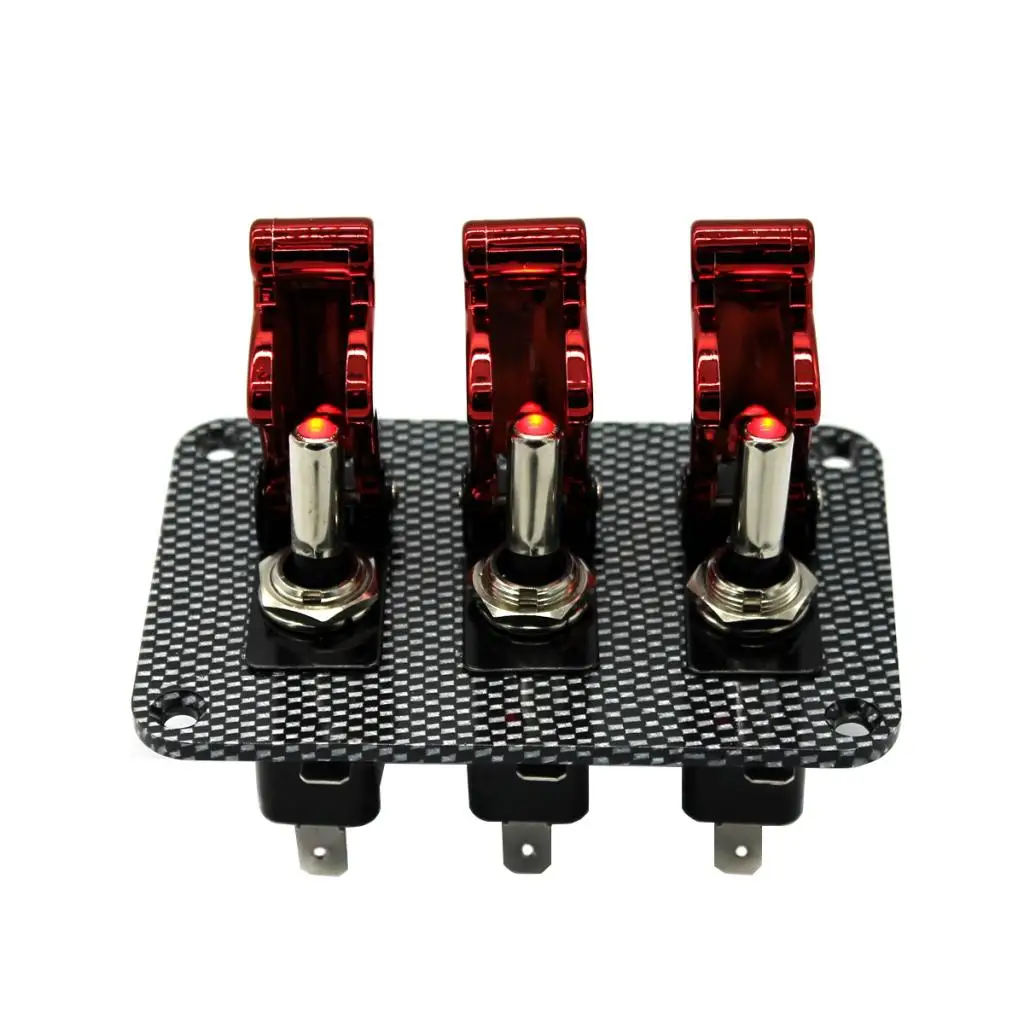 12V тумблер реле двигателя зажигания углеродное волокно поверхностная панель с