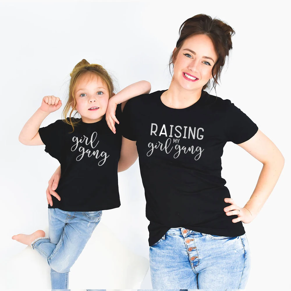 1 предмет рубашка для девочек с надписью My Girl Gang одинаковые рубашки Mommy and Me
