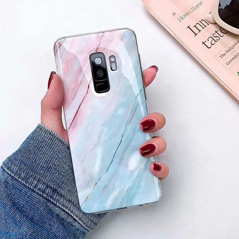 Чехол для телефона Samsung Galaxy S8 S7 Edge мраморный геометрический прошитый чехол на
