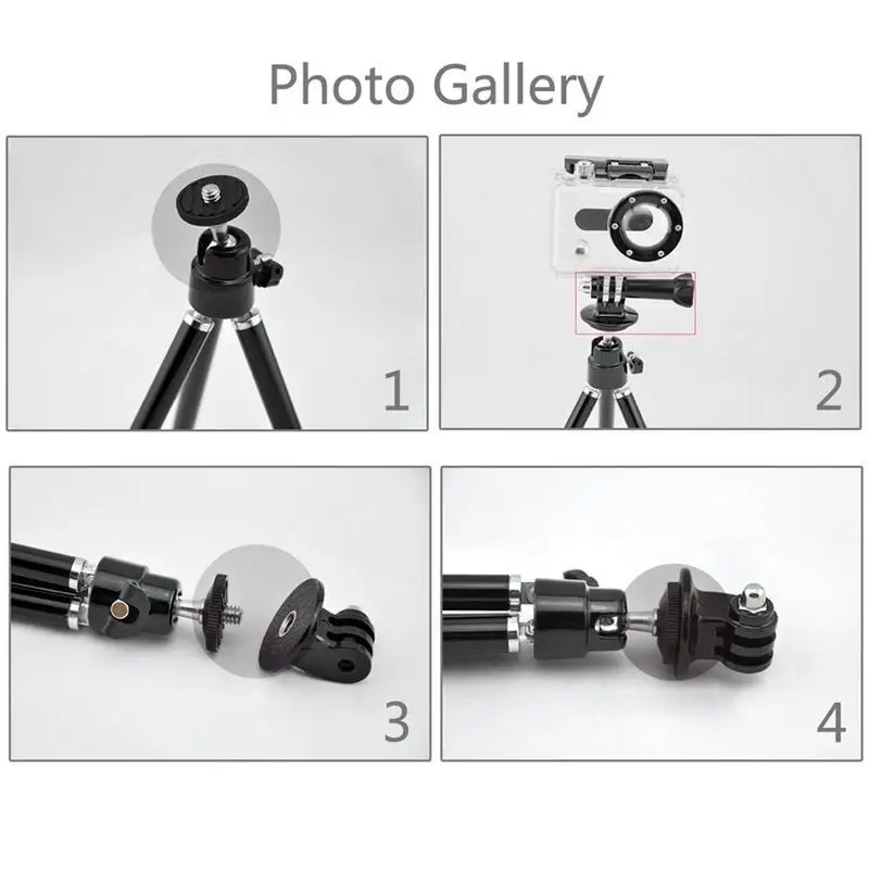 PU03 Lightweight Action Camera Tripod Screw Mount Fixing Adapte For Sport Cameras GoPro Accessories | Электроника
