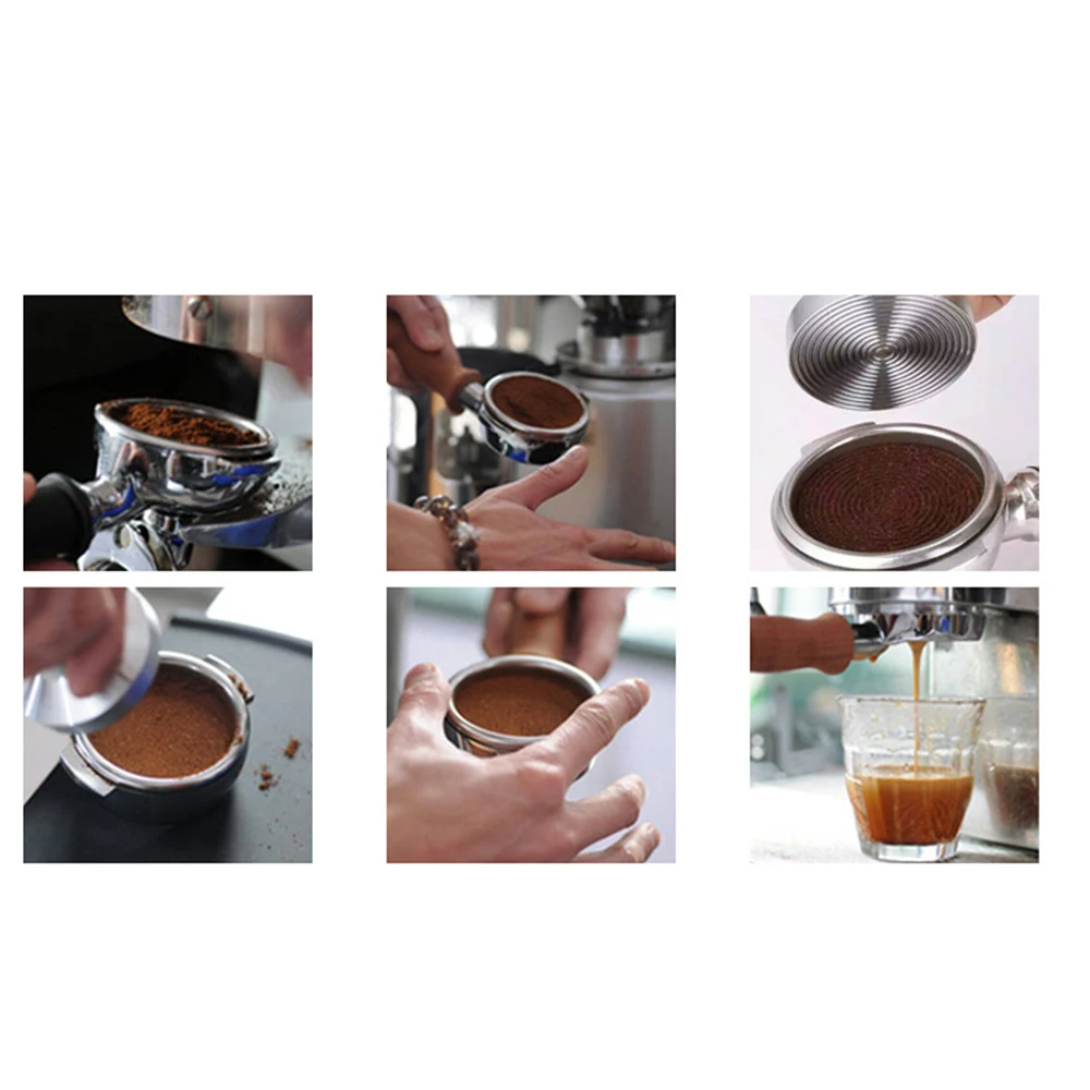 

304 Stainless Steel Coffee Tamper Chacate Preto Wood Handle Coffee Powder Hammer 49/51/58mm Cafe Accessories Dropshipping