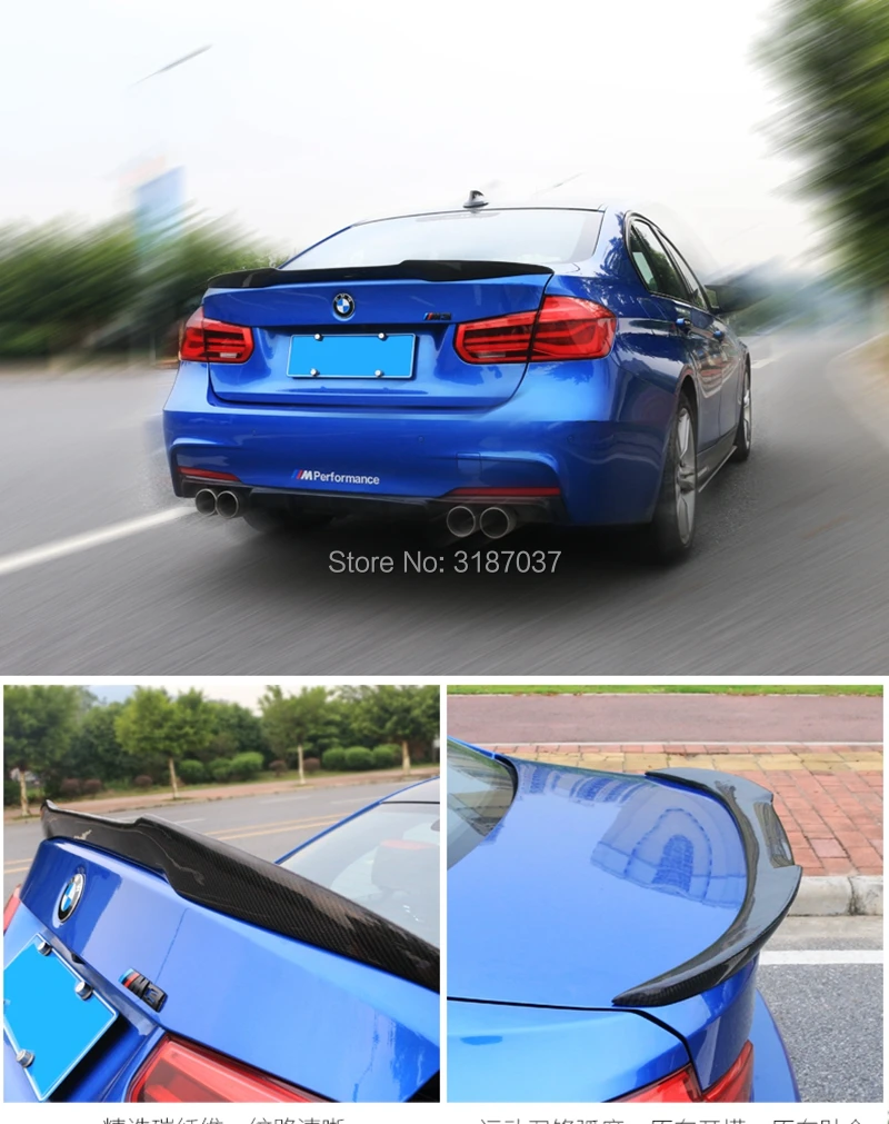 2012 2015 стиль M4 для BMW 3 серии F30 углеродное волокно задняя крышка багажника