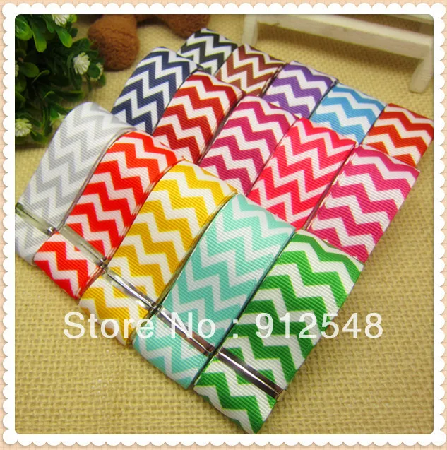 Новое поступление 7/8 'དྷ мм 15 цветов микс Шеврон Печать grosgrain лента бант для