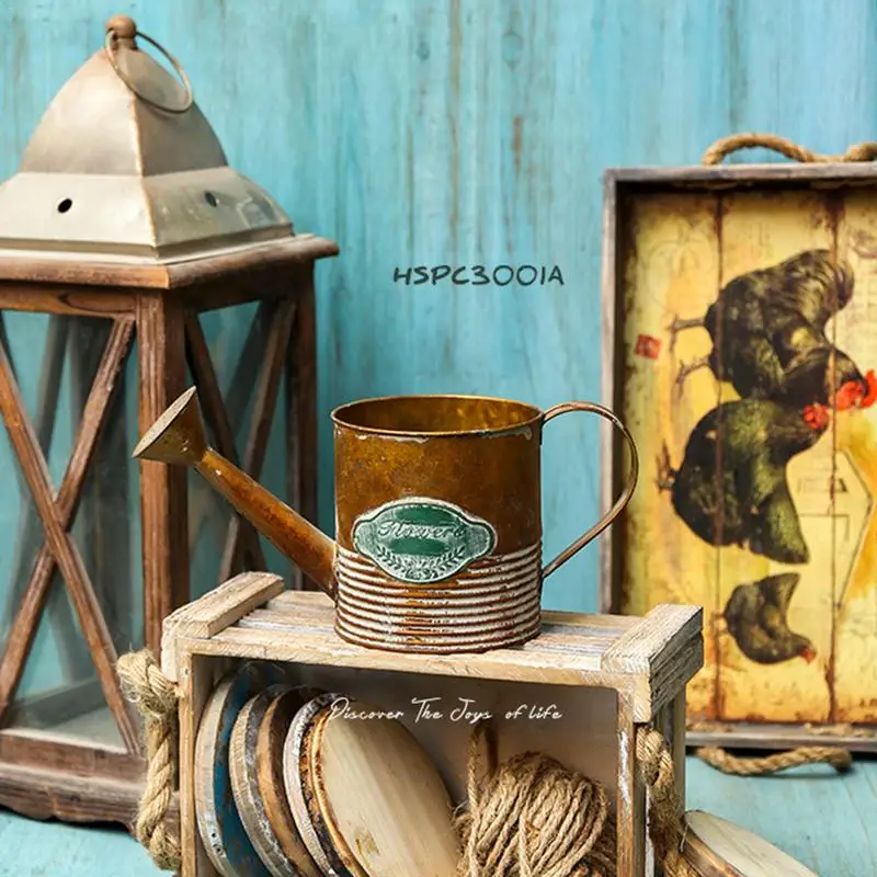 Ретро кованные железные цветы бассейн растительный сушеный цветочный держатель